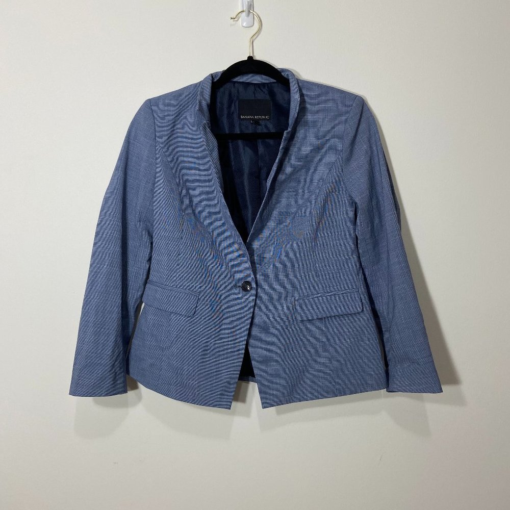 NWT Banana Republic Blue One Button Blazer